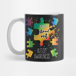 Born to Stand Out Autism Puzzle Mug